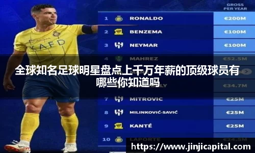 全球知名足球明星盘点上千万年薪的顶级球员有哪些你知道吗